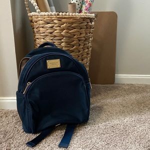 Michael Kors backpack purse navy and gold